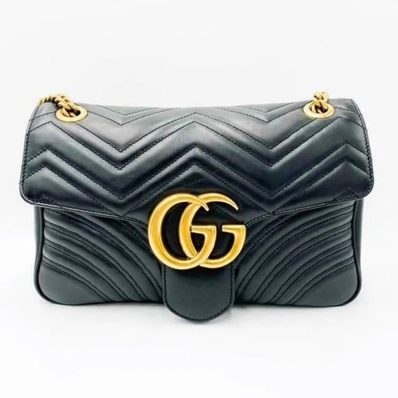 Sold on another site Gucci Marmont Matelasse medium black bag/crossbody - Picture 5 of 15